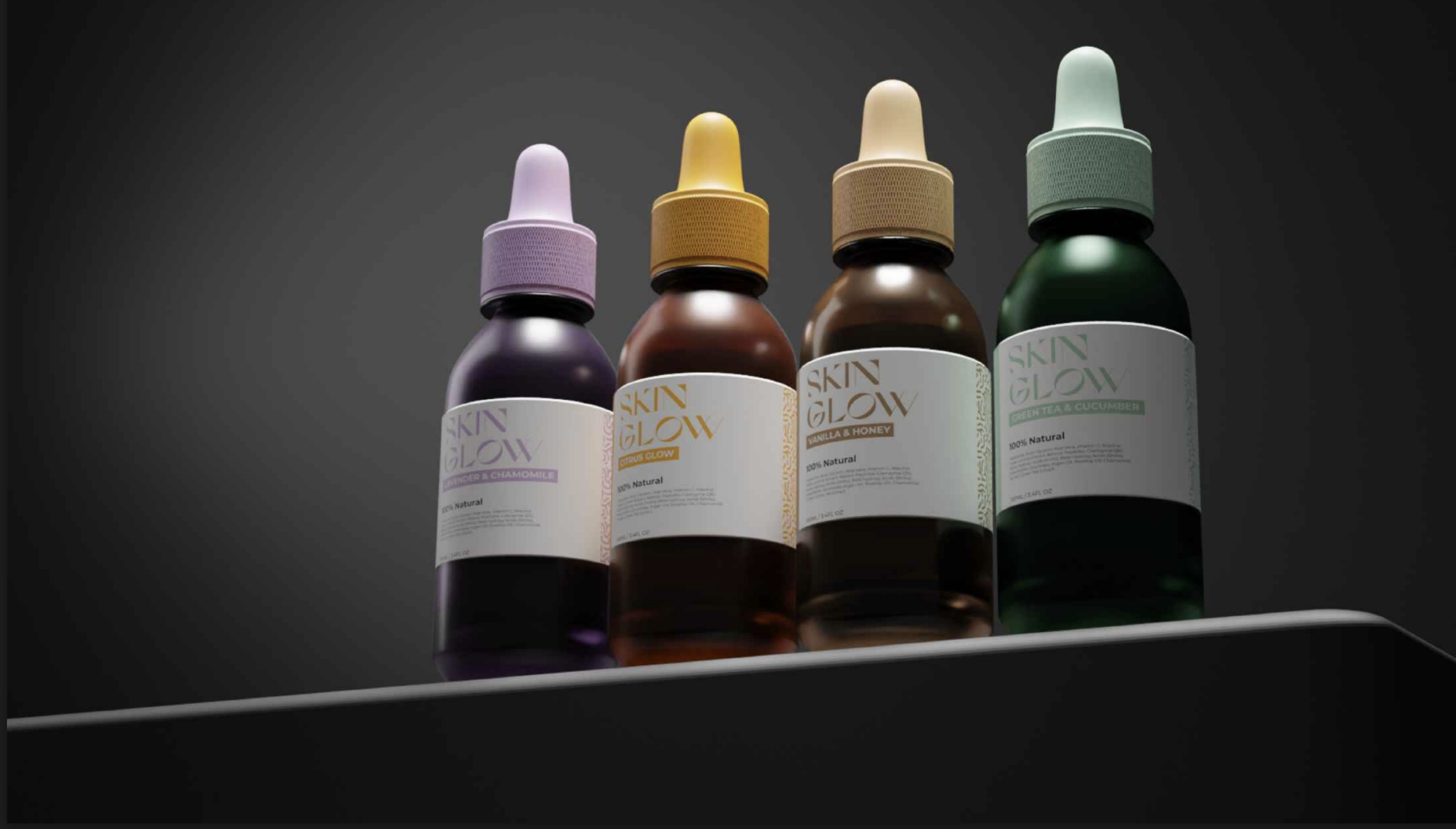 Skin Glow Toner Bottle Design