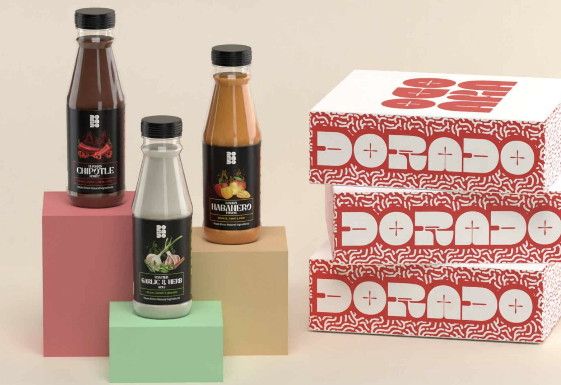 Dorado Sauce Bottle Branding